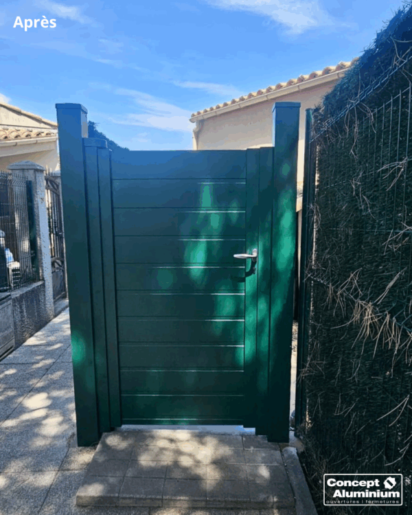 portillon Kiel La toulousaine installé par Concept aluminium - Villeneuve les maguelones